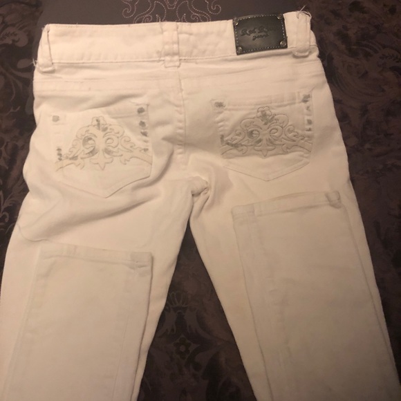 Red Rivet size 7 white jeans - Picture 4 of 5